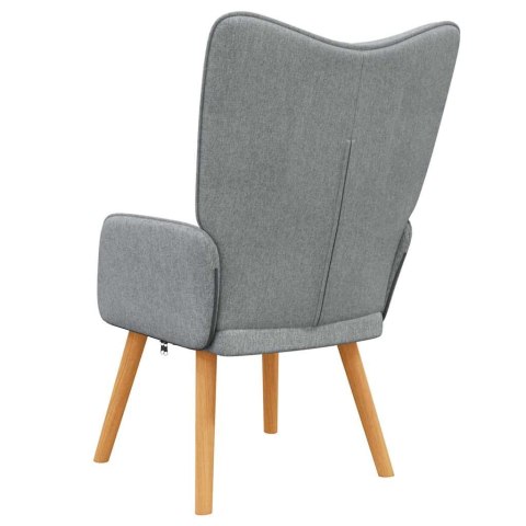 FOTEL JASNOSZARY OBITY TKANINĄ