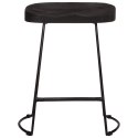 HOKERY BAROWE 2 SZT. CZARNY 46X38X52CM DREWNO LITE MANGO