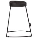 HOKERY BAROWE 2 SZT. CZARNY 46X38X52CM DREWNO LITE MANGO