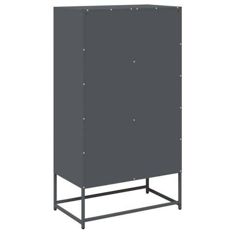KOMODA WYSOKA ANTRACYT 68X39X123CM STAL