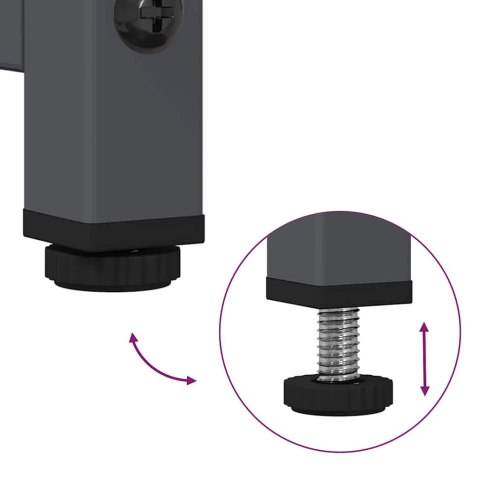 KOMODA WYSOKA ANTRACYT 68X39X123CM STAL
