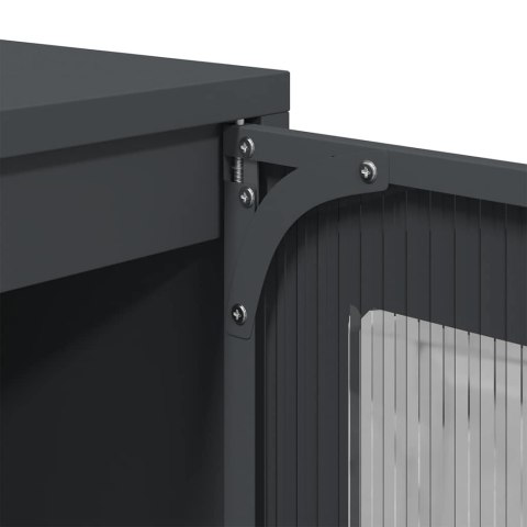 KOMODA WYSOKA ANTRACYT 68X39X123CM STAL