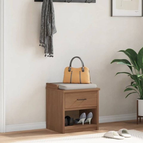 ŁAWKA DO PRZEDPOKOJU "SANDNES" 45X40X50CM LITE DREWNO SOSNOWE