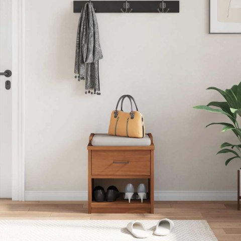 ŁAWKA DO PRZEDPOKOJU "SANDNES" 45X40X50CM LITE DREWNO SOSNOWE