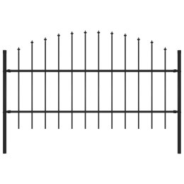 PANEL OGRODZENIOWY Z GROTAMI (0,75-1)X1,7M STAL CZARNY