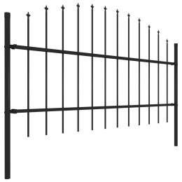 PANEL OGRODZENIOWY Z GROTAMI (0,75-1)X1,7M STAL CZARNY