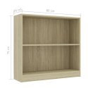 REGAŁ BIBLIOTECZNY SONOMA OAK 80X24X75CM DREWNO KLEJONE
