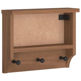 WIESZAK ŚCIENNY NA UBRANIA SANDNES 45X12X35CM DREWNO LITE SOSNA