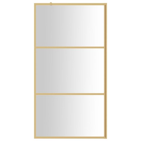 ŚCIANKA PRYSZNICOWA PRZEZROCZYSTE SZKŁO ESG ZŁOTA 115X195CM
