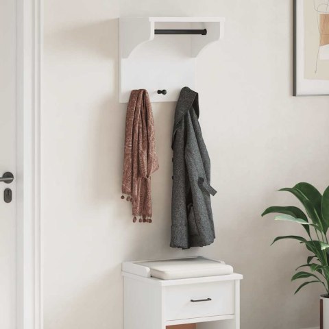 WIESZAK ŚCIENNY NA UBRANIA SANDNES 43X30X42CM DREWNO LITE SOSNA