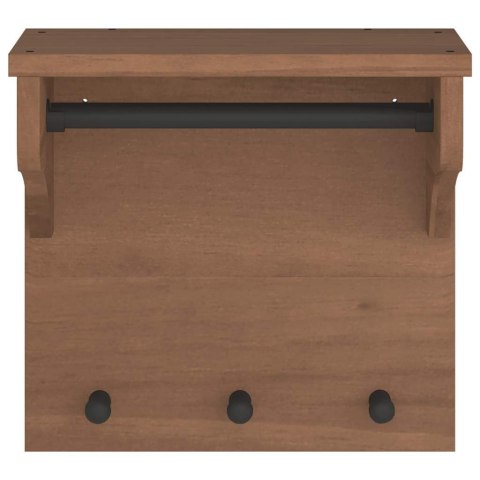 WIESZAK ŚCIENNY NA UBRANIA SANDNES 43X30X42CM DREWNO LITE SOSNA