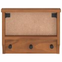 WIESZAK ŚCIENNY NA UBRANIA SANDNES 45X12X35CM DREWNO LITE SOSNA