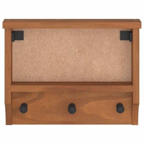 WIESZAK ŚCIENNY NA UBRANIA SANDNES 45X12X35CM DREWNO LITE SOSNA