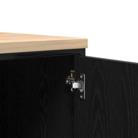 GARAŻOWA SZAFKA DO PRZECHOWYWANIA CZARNA 60X51X85CM