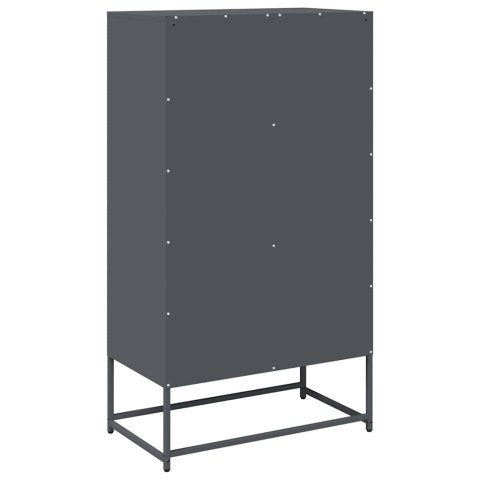 KOMODA WYSOKA ANTRACYT 68X39X123CM STAL