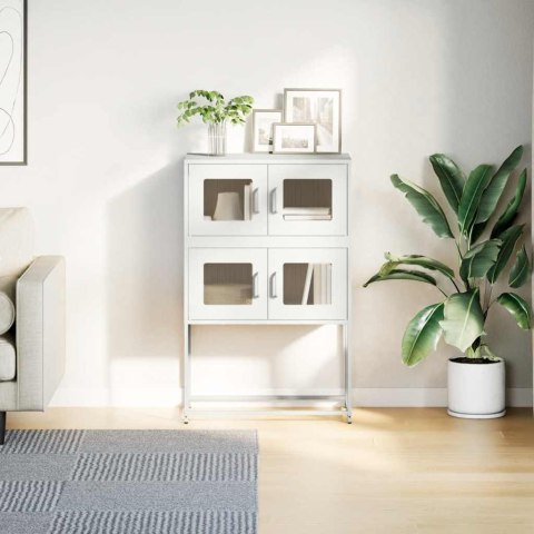 KOMODA BIAŁA 68X39X107CM STAL