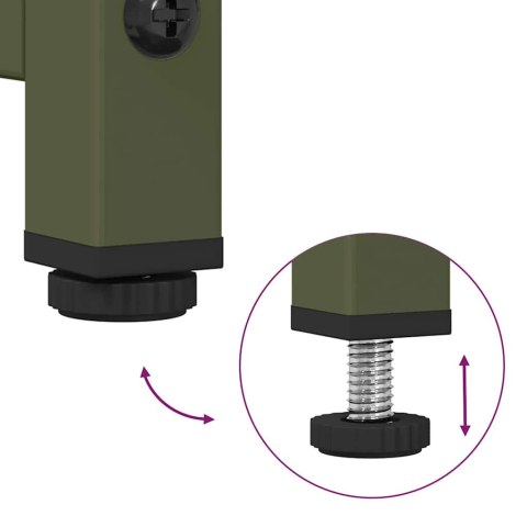 KOMODA OLIWKOWO-ZIELONA 68X39X107CM STAL