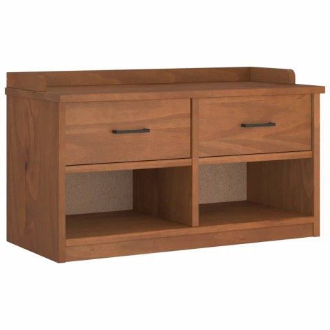 ŁAWKA DO PRZEDPOKOJU "SANDNES" 87X40X50CM LITE DREWNO SOSNOWE