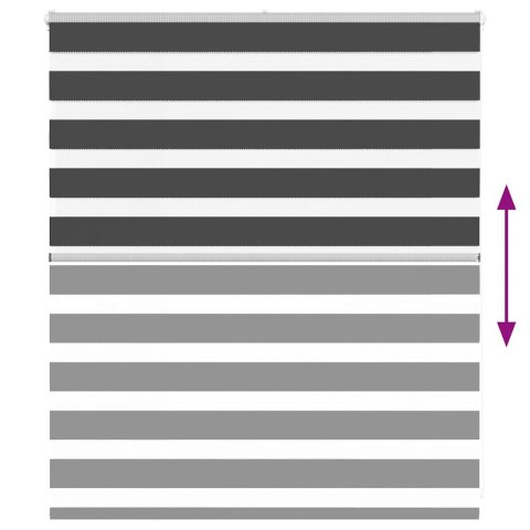 ROLETA ZEBRA CZARNA 135X100CM SZEROKOŚĆ TKANINY POLIESTER