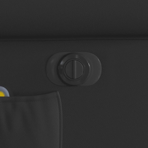 ELEKTRYCZNY FOTEL MASAŻU Z FUNKCJĄ ROZKŁADANIA LŚNIĄCA CZARNA