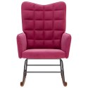 FOTEL BUJANY WINNA CZERWIEŃ TAPICEROWANY AKSAMITEM