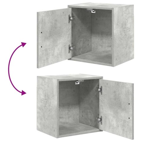 GARAŻOWE SZAFKI ŚCIENNE 2 SZT. BETON SZARY DREWNO KLEJONE