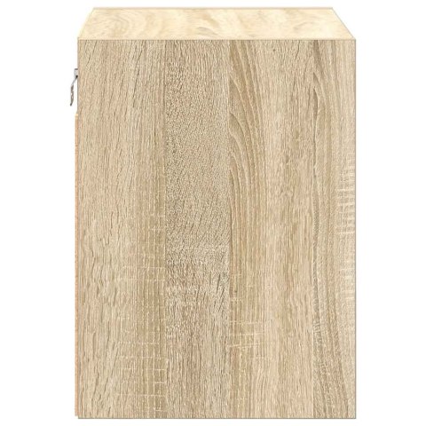 GARAŻOWE SZAFKI ŚCIENNE 2 SZT. DĄB SONOMA DREWNO KLEJONE