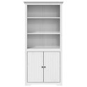 BIBLIOTECZKA BODO BIAŁA 82X40X173CM LITE DREWNO SOSNOWE