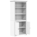 BIBLIOTECZKA BODO BIAŁA 82X40X173CM LITE DREWNO SOSNOWE