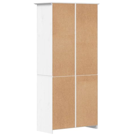 BIBLIOTECZKA BODO BIAŁA 82X40X173CM LITE DREWNO SOSNOWE