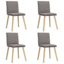 KRZESŁA STOŁOWE 4 SZT. KOLOR TAUPE OBITE TKANINĄ