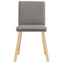KRZESŁA STOŁOWE 4 SZT. KOLOR TAUPE OBITE TKANINĄ