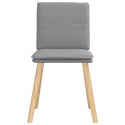 KRZESŁA STOŁOWE 6 SZT. JASNOSZARE TAPICEROWANE TKANINĄ