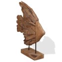 VidaXL Rzeźba Ryba Teak 40x12x57 cm