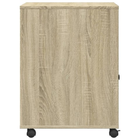 SZAFKA POD DRUKARKĘ Z KÓŁKAMI DĄB SONOMA 60X50X67CM