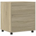 SZAFKA POD DRUKARKĘ Z KÓŁKAMI DĄB SONOMA 60X50X67CM
