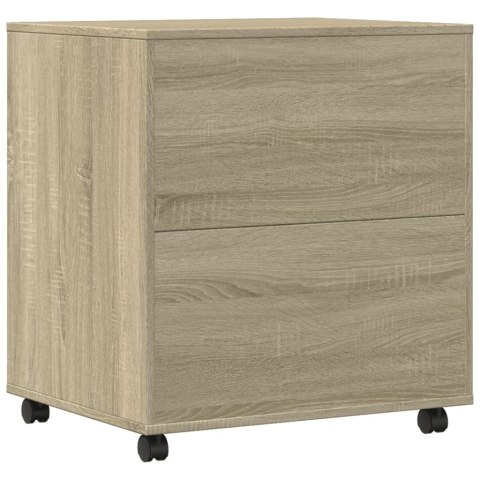 SZAFKA POD DRUKARKĘ Z KÓŁKAMI DĄB SONOMA 60X50X67CM