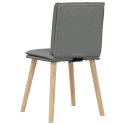 KRZESŁA STOŁOWE 2 SZT. CIEMNOSZARE OBITE TKANINĄ