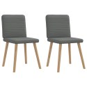 KRZESŁA STOŁOWE 2 SZT. CIEMNOSZARE OBITE TKANINĄ