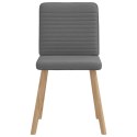 KRZESŁA STOŁOWE 2 SZT. CIEMNOSZARE OBITE TKANINĄ