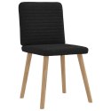 KRZESŁA STOŁOWE 2 SZT. CZARNE OBITE TKANINĄ