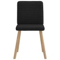 KRZESŁA STOŁOWE 2 SZT. CZARNE OBITE TKANINĄ