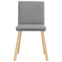 KRZESŁA STOŁOWE 2 SZT. JASNOSZARE OBITE TKANINĄ