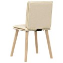 KRZESŁA STOŁOWE 2 SZT. KREMOWE OBITE TKANINĄ