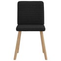 KRZESŁA STOŁOWE 4 SZT. CZARNE OBITE TKANINĄ