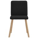 KRZESŁA STOŁOWE 6 SZT. CZARNE OBITE TKANINĄ