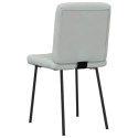 KRZESŁA STOŁOWE 2 SZT. JASNOSZARE AKSAMITNE