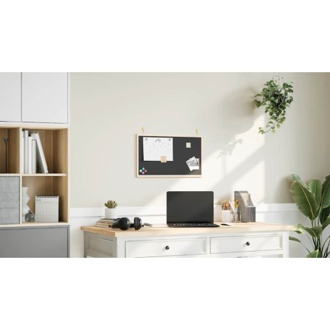 TABLICA KREDOWA Z RAMĄ Z LITEGO DREWNA SOSNOWEGO CZARNA