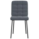 KRZESŁA STOŁOWE 2 SZT. CIEMNOSZARE AKSAMITNE