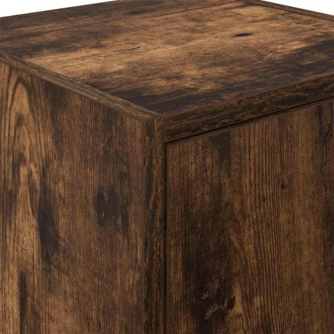 GARAŻOWE SZAFKI ŚCIENNE 2 SZT. DĄB WĘDZONY DREWNO KLEJONE